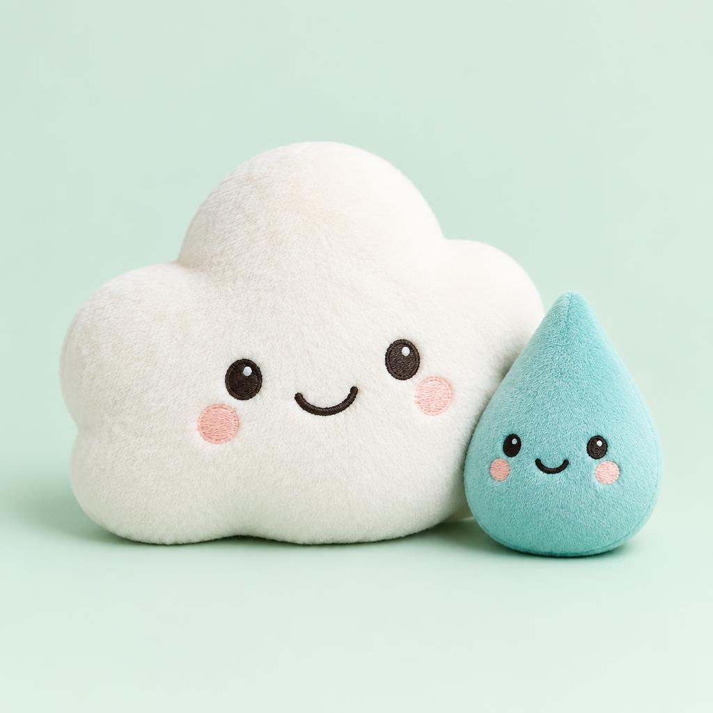Cloud & Drop Plush Pair